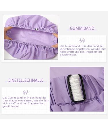 Welrog Waterproof Shower Hoods for Women | Reusable Adjustable Shower Caps for Men & Women | 2 Pack Rosa & Lila - Buy Online on GoSupps.com