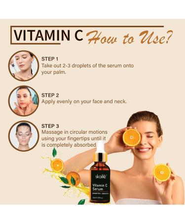 Vitamin C Hyaluronic Acid & Retinol Face Serum - 30ml | Brightening Hydrating & Pore-Reducing Moisturizer for Smooth Skin - Buy Online on GoSupps.com