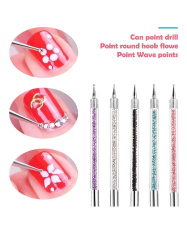 YHZMY 5 Piece Professional Nail Art Brush Set - Color Gradient & DIY Nail Design Brushes with Caps - Buy Online on GoSupps.com