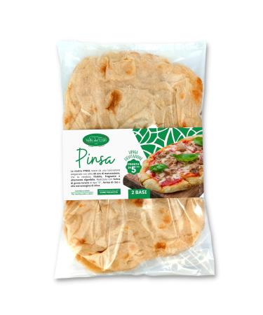 Valle Del Crati 12 Italian Pinsa Bases - Pre-Cooked Ready in 5 Minutes Authentic Long Sourdough 250g Each (12 Pack) - International Shipping - Buy Online on GoSupps.com