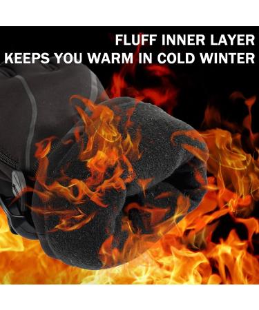 Winter Ski Gloves Waterproof & Windproof - Warm Touchscreen Snowboard Gloves for Men, Women & Boys - Breathable Snowboarding Glove with Wrist Leashes in Black - Medium - Buy Online on GoSupps.com