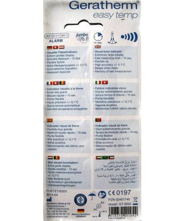 Buy GERATHERM Easy Temp Digital Fever Thermometer - Accurate & Fast Shipping Worldwide - Buy Online on GoSupps.com