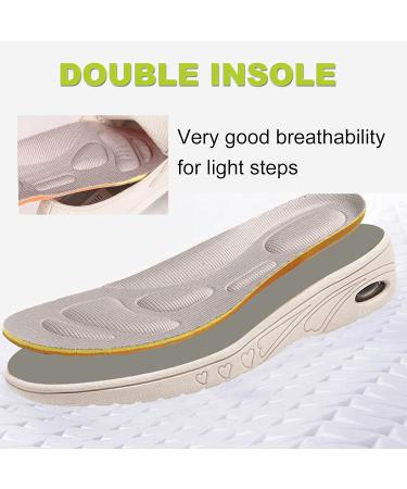 QDCZDQ Women's Edema Diabetic Walking Shoes - Adjustable Extra Wide Widths for Swollen Feet & Plantar Fasciitis - Grey - Size 6 US - Buy Online on GoSupps.com