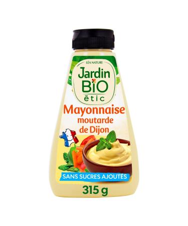 Jardin BiO tic Dijon Mustard Mayonnaise Organic Salted AB Certified 315 g Bottle