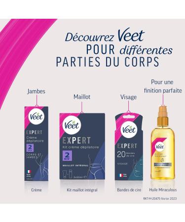 Veet Expert - 32 Cold Wax Strips - Legs and Underarm - Sensitive Skin - Perfect Finish - Long Lasting Hair Removal - Buy Online on GoSupps.com