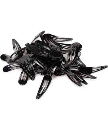 Beayuer 50 Pack Snap Hair Clips 2 Inch Metal Hair Accessories Barrettes for Girls Women Hair Styling (50 Pcs Black) 1 count (Pack of 50) Black - Buy Online on GoSupps.com