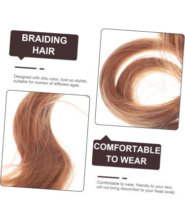 minkissy French Curly Wig Crochet Braiding Hair Deep Wave Wig Hair Extensions for Braids Braid in Hair Extensions Crochet Hooks for Hair Braiding Wig Loose To Weave High Temperature Wire 70X8CM Brown - Buy Online on GoSupps.com