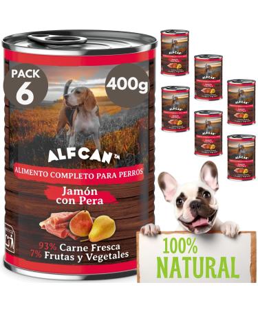 Wet Dog Food | Dog Cans (6 x 400g) Wet Dog Food | Food for Large Dogs | Natural Dog Food | Dog Food in Bulk