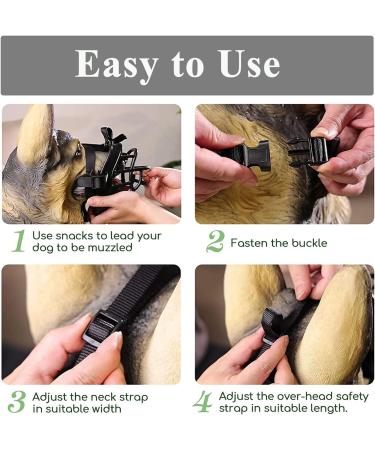 Dog Muzzle XL-6 Black - Soft Rubber Basket Muzzle for Small Medium Large Dogs - Adjustable Straps - Allows Drinking, Panting, Anti-Biting, Barking - Breathable and Safe Mouth Cover - Buy Online on GoSupps.com