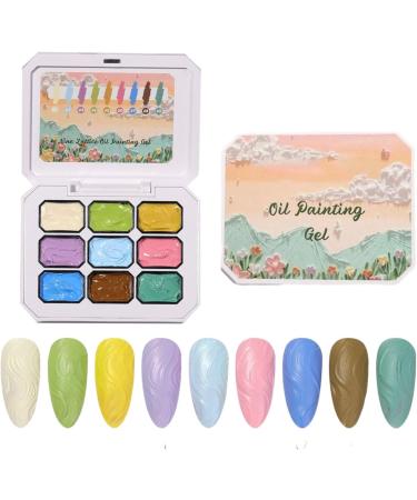  yztju Solid Gel 9 Color Gel Manicure Palette - 3D Nail Art for Women and Girls Wedding Extensions French Tips Birthday - Buy Online on GoSupps.com