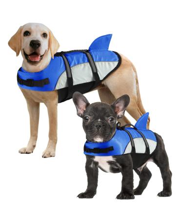 Alagirls dog life jacket dog lifesaver vest with rescue handle for small medium and large dogs aladlj001 Blue XXL XXL: 74-84cm (chest circumference)