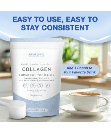 Multi-Type Collagen Powder (Unflavored) Types I II III V & X for Skin Hair Nail & Joint Support Multi Collagen Supplement with Biotin Vitamin C & Hyaluronic Acid Grass-Fed Non-GMO - Buy Online on GoSupps.com