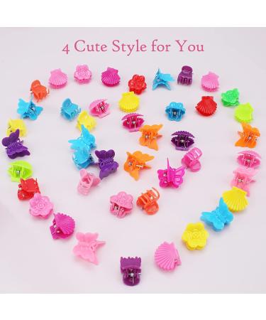 YISSION 200 PCS Small Hair Clips for Girls - Vintage Fashion Hair Accessories for Women & Girls - Assorted Butterfly, Shell, Flower Claw Clips - Buy Online on GoSupps.com