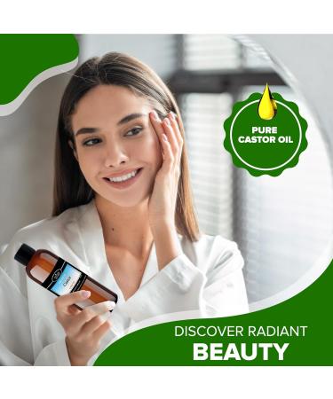 Organic Castor Oil 500ml - Cold Pressed Hexane Free for Hair, Skin, Eyelashes & Eyebrows - 100% Natural Growth Oil - Buy Online on GoSupps.com