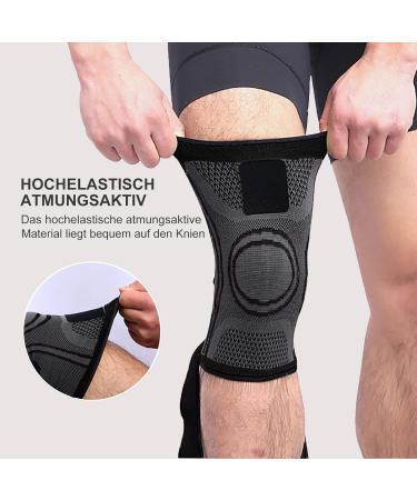 Sports Knee Support - Adjustable Straps Pain Relief for Men & Women 2-Piece Set for Meniscus Tear Arthritis Running & Climbing (Black M) - Buy Online on GoSupps.com
