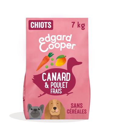 Edgard & Cooper Puppy Dry Food (Duck & Chicken 7kg) Grain Free Fresh Meat & Quality Protein Real Ingredients for Dogs Hypoallergenic No Added Sugars