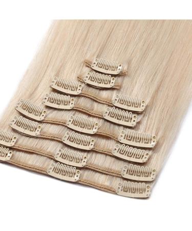 Clip In Extensions Human Hair #70 Bleach White - 8 Wefts 18 Clips 65g - Premium Remy 40cm Hair Extensions for International Shipping - Buy Online on GoSupps.com