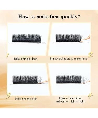 Binglingfunlash Easy Fan Volume Lash Extensions 0.07mm C Curl 17mm - Self Blooming Eyelash Extension Supplies - Buy Online on GoSupps.com