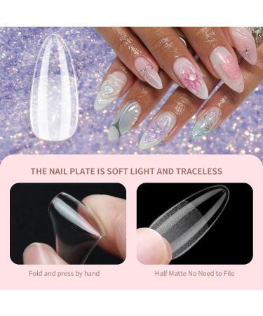 Venares Nail Tips for Gel Nails 120 Pieces Short Artificial Nails Set 12 Sizes Gel Nails Nail Tips with Box Nail Tips Set for Nail Salon at Home (Medium Almond) 1. Medium Almond - Buy Online on GoSupps.com