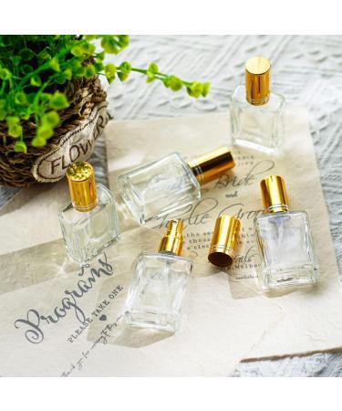 Yu Feng 12 Pack 15ml Transparent Glass Perfume Spray Bottles - Refillable Fine Fog Containers for Essential Oils Cleaning & Liquid Fragrance - Buy Online on GoSupps.com