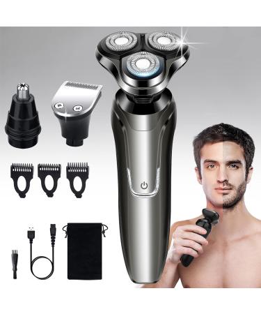Electric Razor for Men 2023 Men s Electric Shavers Rotary Replacement/Waterproof/Rechargeable Electric Shaver for Men Cordless Floating Head Replaceable Blades Portable Travel Razor Idea Men Gift