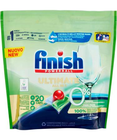 Finish Tabs Dry Cleaner 0% 20 Pieces - Buy Online on GoSupps.com