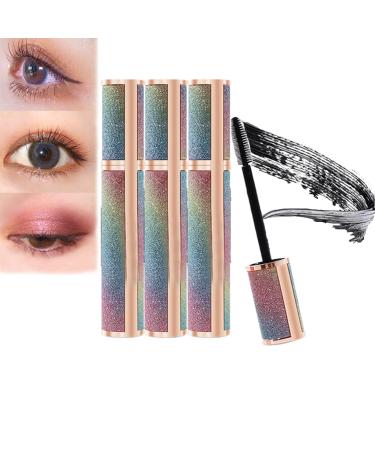 Lashvibe Mascara Sweetempo Mascara Liquid Extensions Mascara Natural 4d Fiber Mascara Long-Lasting Mascara with Thick Curling Waterproof Sweat-Proof and Non-smudge (3PCS)