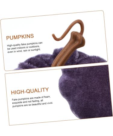 Yardenfun 5pcs Artificial Pumpkins Adornments Halloween Simulated Fake Faux Thanksgiving Mini Ornaments Foam Grey 14X12.5X12.5CM - Buy Online on GoSupps.com
