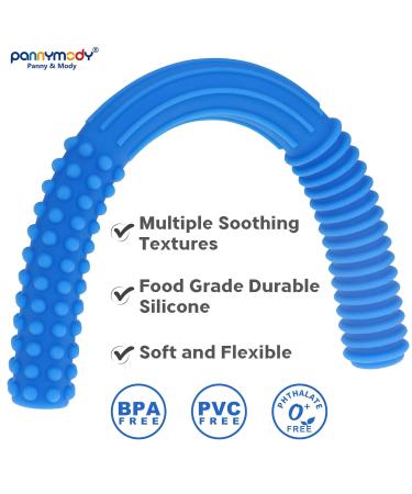 Sensory Teething Tubes (3 Pack) | Soft Silicone Teether Toy for Babies | Chewy Stick for Kids with Autism, ADHD, SPD | Oral Motor Needs | Blue Green Red - Buy Online on GoSupps.com
