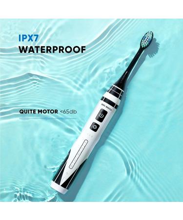 ORAL MASTER Sonic Electric Toothbrush - 5 Modes, 3 Intensity Levels, Dupont Bristles, 2-Min Timer, Rechargeable, IPX7 Waterproof - Adults Power Electric Toothbrush for Teeth Cleaning - Buy Online on GoSupps.com