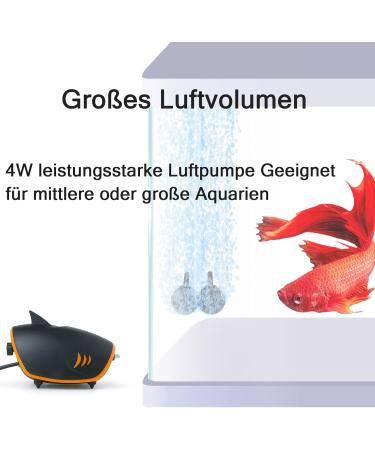 Fedour 4W Quiet Aquarium Air Pump - Dual Output Oxygen Pump for 50-700L Fish Tanks with LED Decor & All Accessories - Buy Online on GoSupps.com