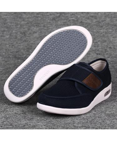 SDEQA Men's Adjustable Diabetic Shoes - Summer Comfort (Blue, Size 14.5) - Buy Online on GoSupps.com