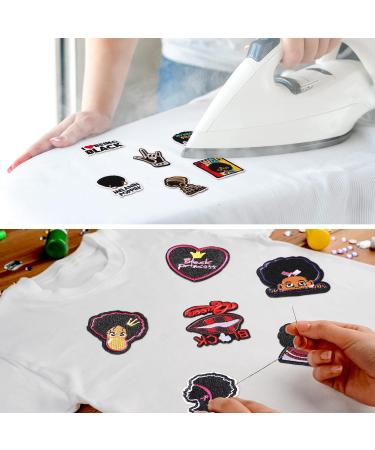 20 Black Girl Iron on Embroidered Patches - DIY Clothing Applique for Jeans, Jackets & Backpacks (Novelty Style) - Buy Online on GoSupps.com