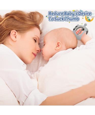 3 Packs Panda Baby Teething Toys for Babies 3 Months+ Silicone Baby Never Drop Teething Toys Anti Dropping Wearable Teething Mittens Baby Teether Baby Chew Toys for Babies Sucking Needs - Buy Online on GoSupps.com