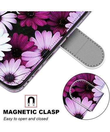 Elegant Daisy Leather Cell Phone Case for Samsung Galaxy J6 Plus - Colorful Magnetic Stand & Card Compartment - Buy Online on GoSupps.com