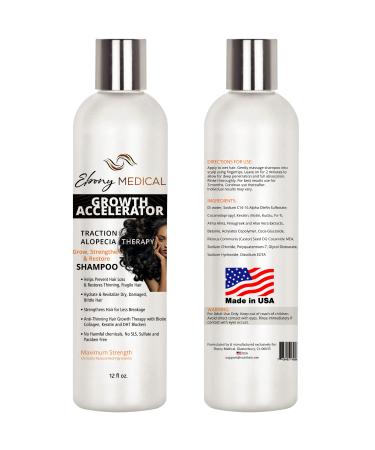 Alopecia Areata Treatment Hair Loss Shampoo - Best Hair Growth Solution for Thinning Hair & Receding Hairlines - 12 fl oz - Buy Online on GoSupps.com