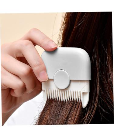 1pc Split Ends Hair Trimmer for Women 2 in 1 Mini Portable Cute Hair Brush Detachable Dustproof Knob Adjustable Stainless Steel Slicer Hair Clipper Grey - Buy Online on GoSupps.com