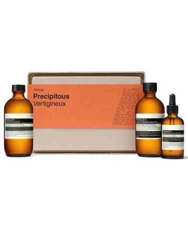 Aesop Precipitous Kit - Parsley Seed Facial Cleanser (6.7 Fl Oz) + Parsley Seed Anti-Oxidant Facial Toner (6.7 Fl Oz) & Parsley Seed Anti-Oxidant Intense Serum (2.0 Fl Oz) | Paraben & Cruelty-Free
