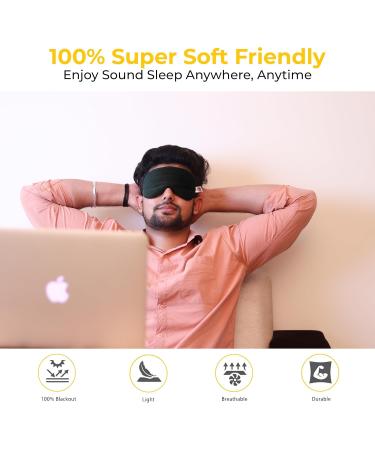Buy Adjustable Bottle Green Eye Mask for Sleeping | Super Soft & Smooth Comfort for Night Shift Executives - Buy Online on GoSupps.com