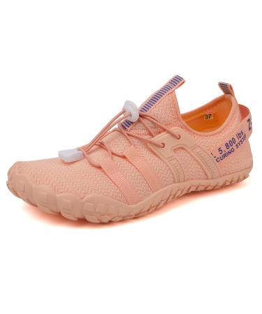 Ziitop water shoes for women and men barefoot shoes unisex bathing shoes quickly dry beach shoes light fitness shoes soft surf shoes pool shoes for diving surfing hiking yoga (36-46 EU) 36 EU meat color