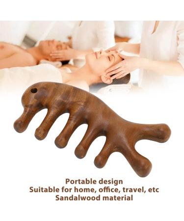 Premium Sandalwood Hood Scalp Massage Comb - Wide Tooth Wooden Hair Comb for Stress Relief & Relaxation - Buy Online on GoSupps.com