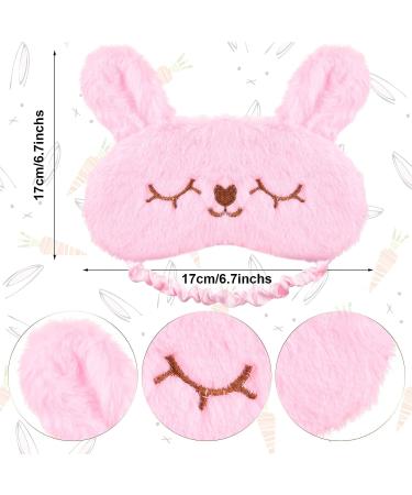 Boyiee 6-Piece Cute Animal Eye Masks for Girls - Soft Sleeping Blindfold Cover for Airplane Travel & Nap - Pink Rabbits, Pigs, Unicorns, Cats Pattern - Overnight Party Favor - Buy Online on GoSupps.com