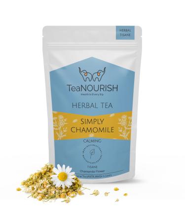 Teanourish Simply Chamomile Herbal Tea |Caffeine-Free |Calming & Relaxing Chamomile Sleep Tea |100% natural |Brew Hot Or Iced Tea - 50g Simple Chamomile 50G pack - Buy Online on GoSupps.com