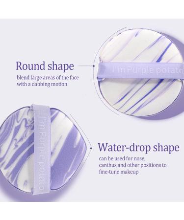 Sponge Powder Puff Makeup Sponge Set - Soft Face Puff and Makeup Beauty Sponge Blender with Holder - Multipurpose Soft Powder Puff Comfortable Set for Dry and Wet Use - Buy Online on GoSupps.com