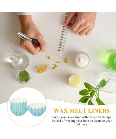 Beaupretty 300 StK Reusable Wax Inserts - Heat-Resistant Waxliner Candlelight Sheets - Sky Blue - Aromatic Burner Accessories - 9x9x8cm - International Shipping Available - Buy Online on GoSupps.com