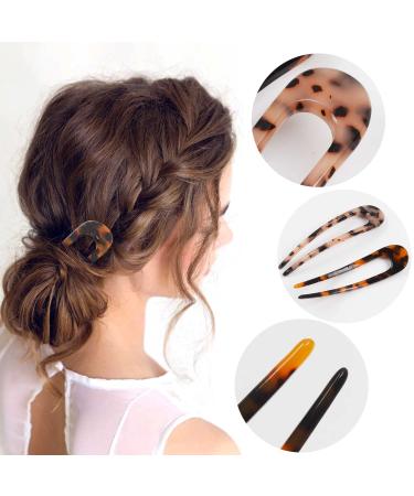 Benefree French Hair Pins Tortoise Shell U Shape Hair Forks Clips for Thin Thick Hair - 4 Pack - Buy Online on GoSupps.com