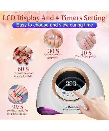 Buy UV LED Nail Lamp 280W Professional Nail Dryer with 66 Beads Fast Curing Gel Polish Auto Sensor & 4 Timer Settings for Perfect Nail Art International Shipping Available - Buy Online on GoSupps.com