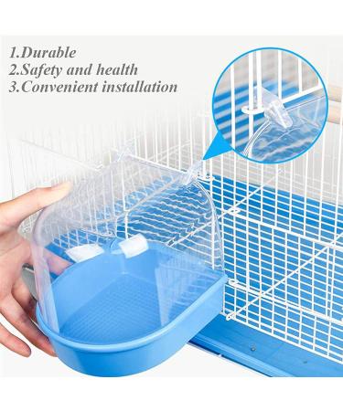 Kathson Bird Bathtub for Cage - Parrot Hanging Bath Tube Shower Box Bowl Accessory for Pet Birds - Ideal for Lovebirds, Canary, Budgies - Clear (Random Color) - Buy Online on GoSupps.com