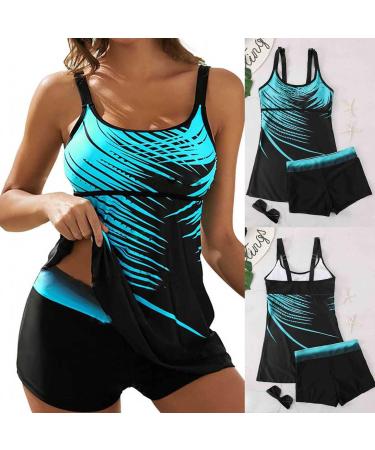 oelaio Tankini Bathing Suits for Women 2024 Casual Athletic Two Piece Best Control Hide Belly Womens Swimsuits Black - Buy Online on GoSupps.com
