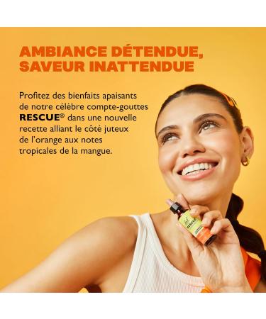 RESCUE - Compte-Gouttes Orange Mangue - Sans Alcool - M lange de 5 Fleurs de Bach Original - Id al pour les stress du quotidien : voyages examens r unions journ es charg es - Buy Online on GoSupps.com